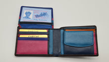 Load image into Gallery viewer, Migant Deisgn Multicolour leather wallet with RFID protection - Migant
