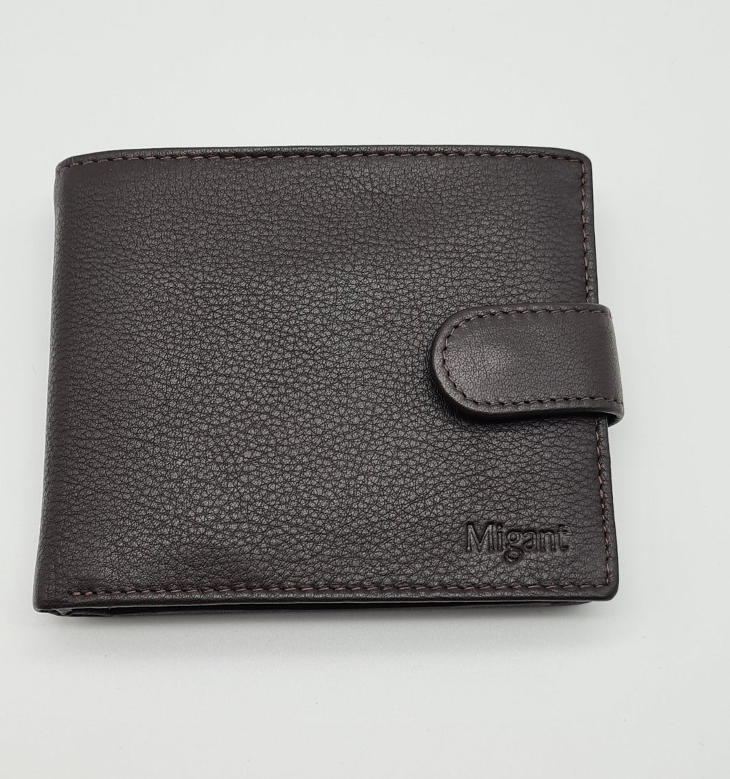 Migant design Black leather wallet in box - Migant