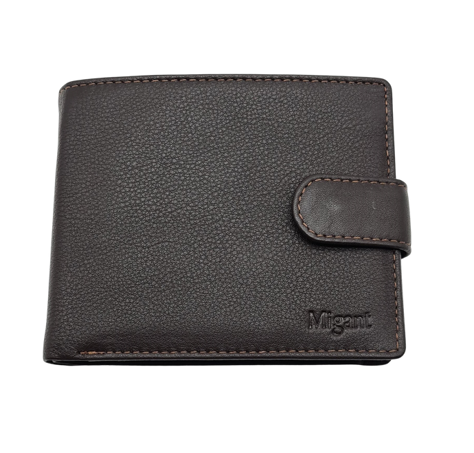 Migant Design Men leather wallet brown 6550 - Migant