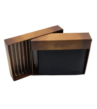 Φόρτωση εικόνας στο εργαλείο προβολής Συλλογής, Migant Design black leather wallet in box 6550 - Migant

