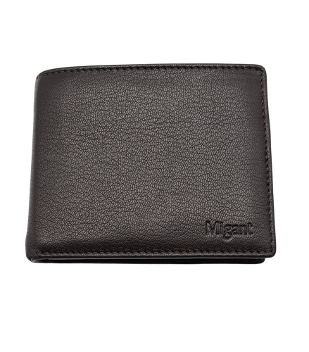 Migant Design Brown and Black leather wallet men 6569 - Migant