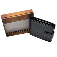 Load image into Gallery viewer, Migant design Black or brown leather wallet in giftbox 6443 - Migant
