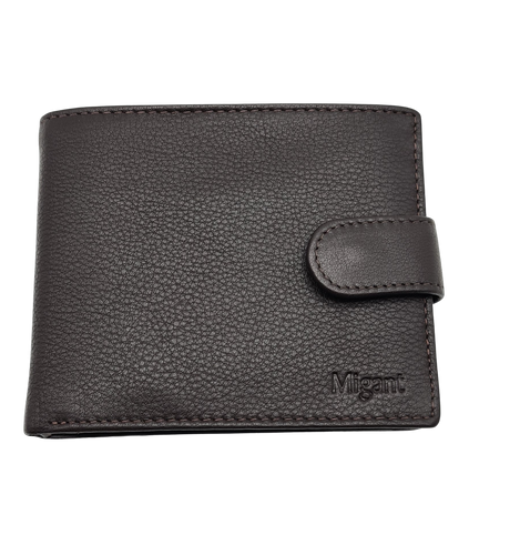 Migant Design Brown leather wallet in box - Migant